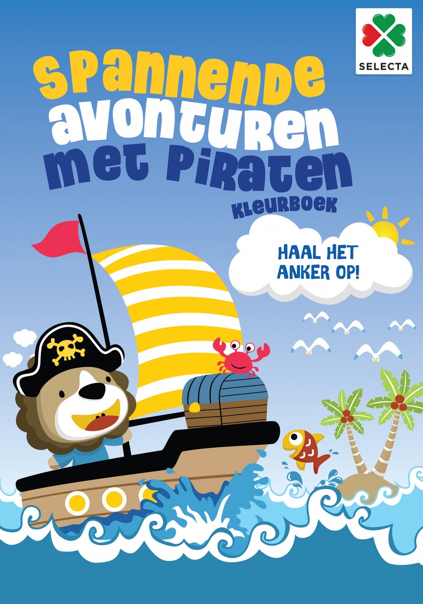 Selecta tactic spannende avonturen met piraten - kleur- en activiteitenboek - piraten, schatten en puzzels - vanaf 4 jaar