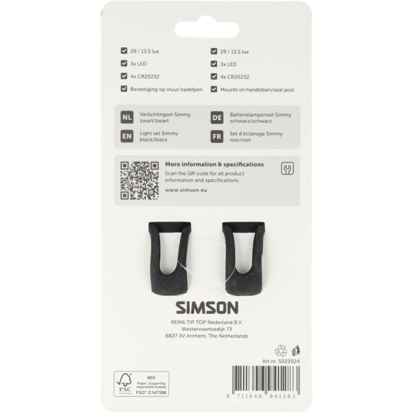Simson Beleuchtungsset Simmy Akku-LED 29 13,5 Lux