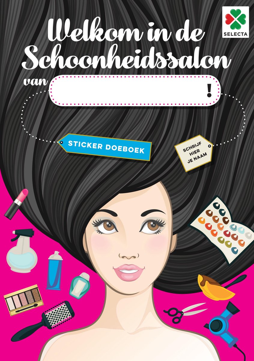 Selecta welkom in mijn schoondheidssalon - sticker doeboek