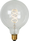 Lucide g125 - filament lamp - ø 12,5 cm - led dimbaar - e27 - 1x4,9w 2700k - transparant