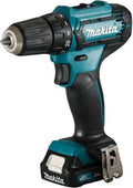 Makita accuboor- schroefmachine df333dsae 10,8v incl. 2x 2,0ah accus opbergkoffer
