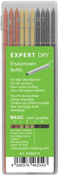 Expert marking tools expert dry navulset basic 4x grafiet 3x geel rood