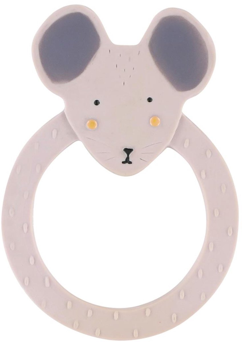 Trixie Beißring aus Naturkautschuk, rund - Frau Maus