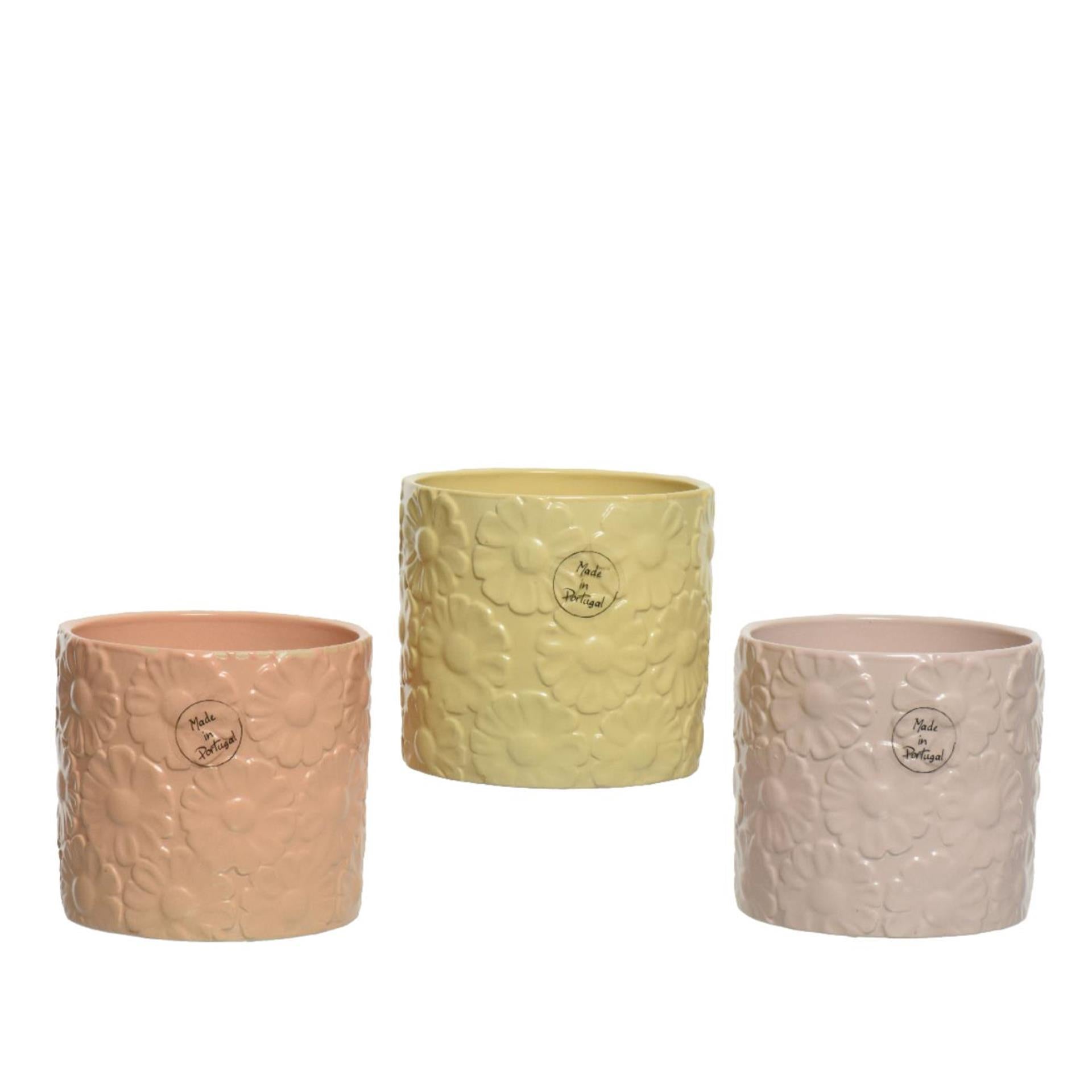 Decoris bloempot keramiek ø12.8x13.1cm
