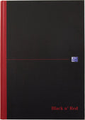 Oxford notitieboek black and red a4 96vel gelinieerd ass.
