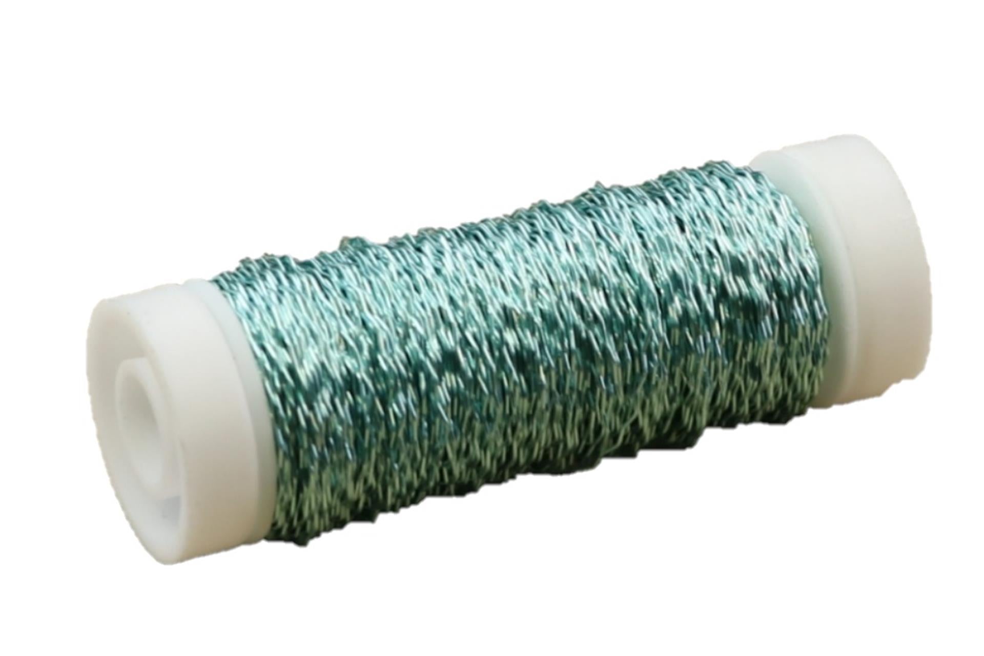 Hbx natural living metaal draad 25gram ijs blauw