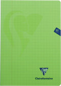 Clairefontaine schrift mimesys voor ft a4, 80 bladzijden, kaft in pp, geruit 10 mm, geassorteerde kleuren 10 stuks