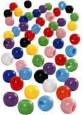 Creativ company cc pony beads, dia. 8 mm, hole size 4 mm, ca. 2280 pc, assorted colours, 415 g, 700 ml 1 tub