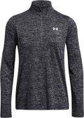 Under armour tech 1 2 zip- twist-blk dames sporttrui - zwart - wit