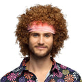 Boland pruik hippie groove met haarband