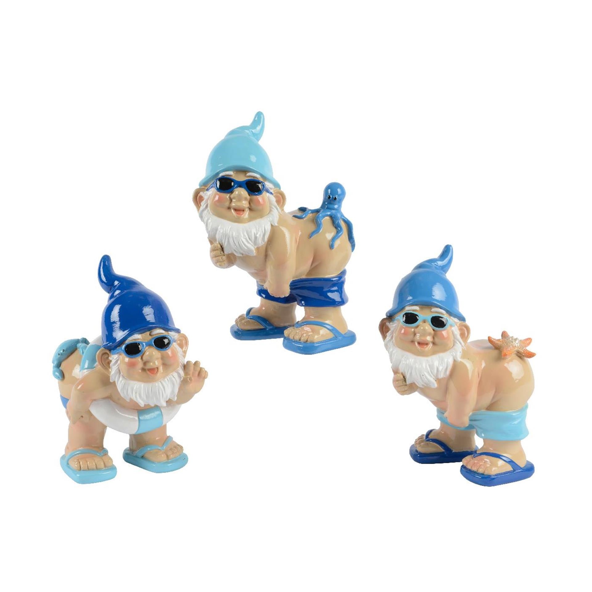 Decoris figuur kabouter zomers 12x10x18cm