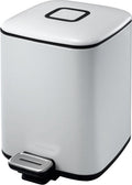 Eko - regent pedaalemmer 6 liter - steel plastic - wit - prullenbak
