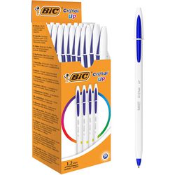 Bic cristal up balpennen - blauw - doos van 20 stuks - medium punt 1.2 mm