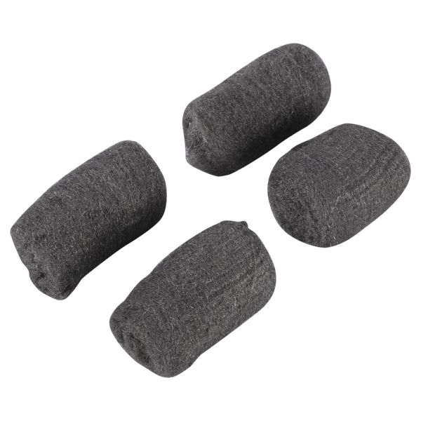 Stahlwolle, feine Pappe, 4 Mini-Kugeln