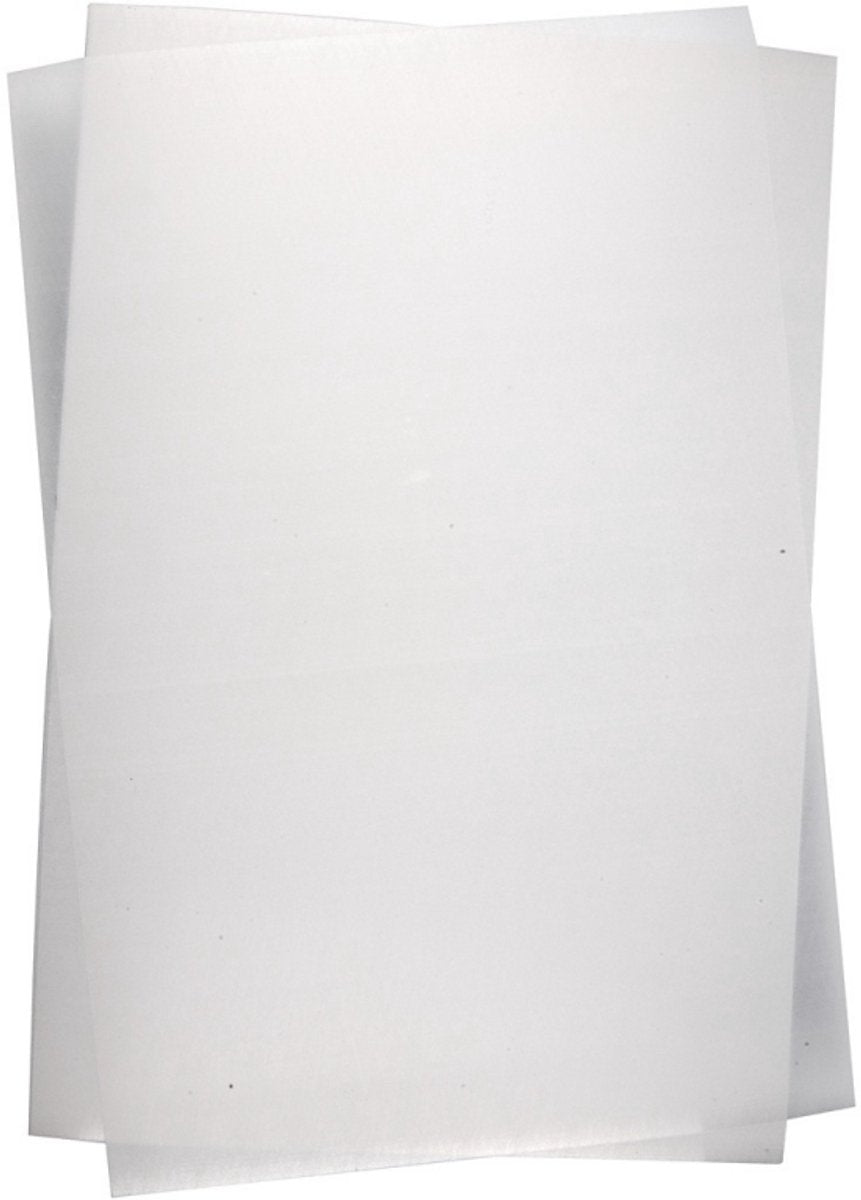 Creativ Company Schrumpffolie – matt transparent, 10 Blatt