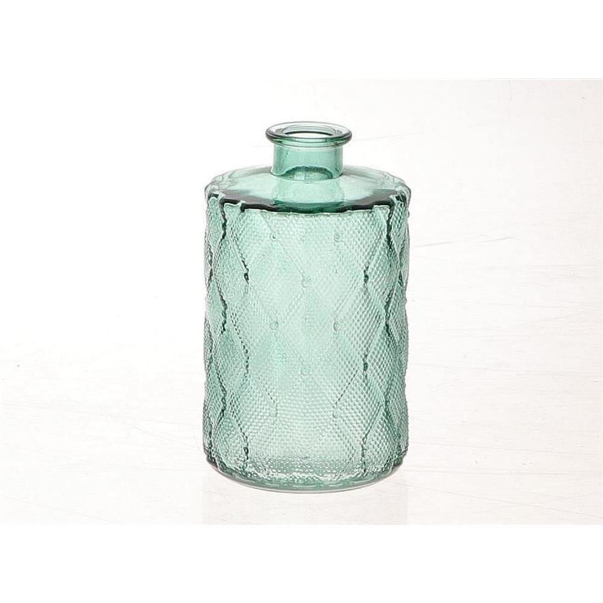 Hbx natural living vaas glas vinty ø9xh15cm groen