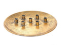 Hbx natural living kandelaar kandela ã˜30zh3,4cm goud metaal voor 7 kaarsen