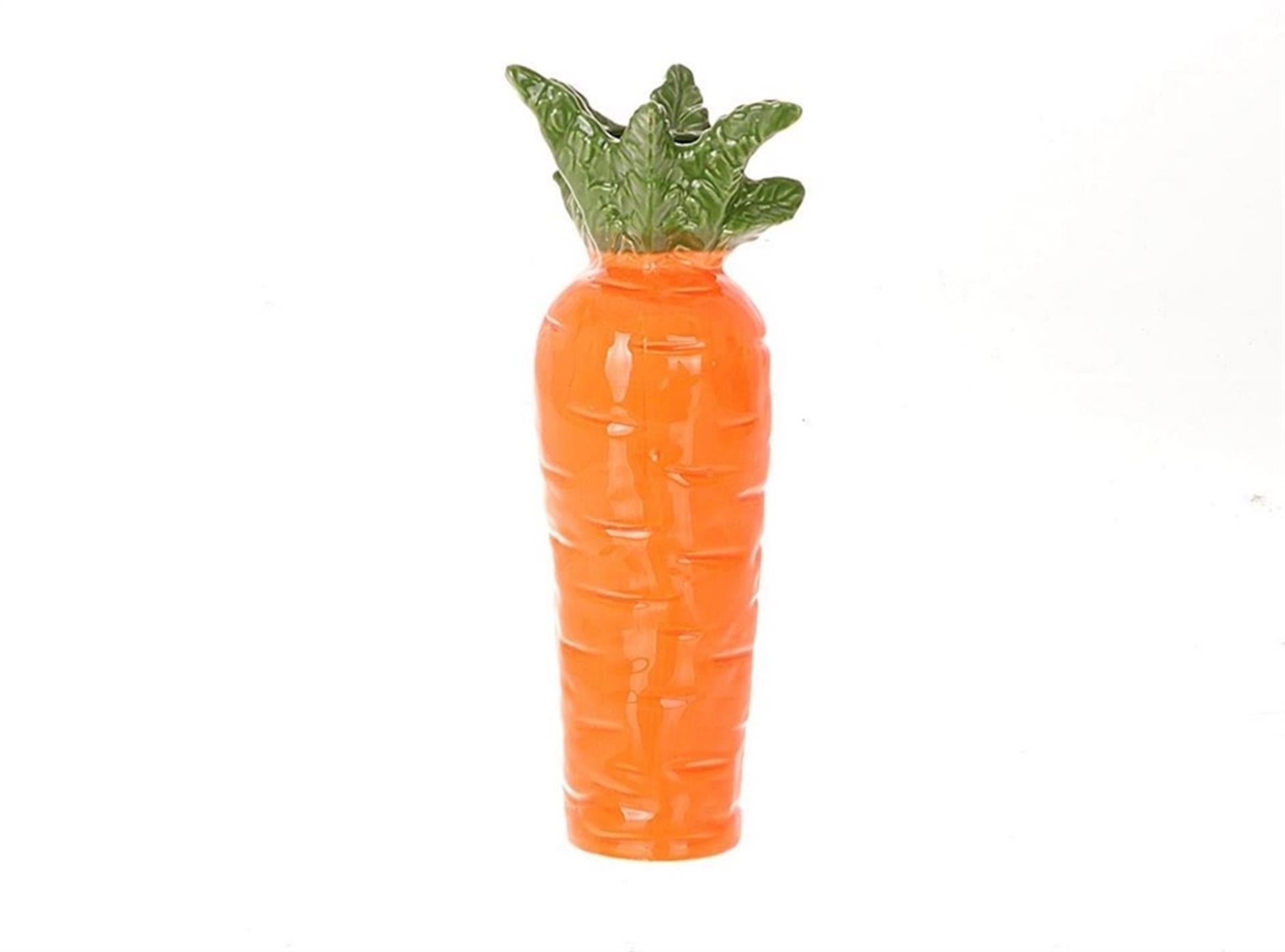 Hbx natural living vaas wortel h19cm aardewerk oranje
