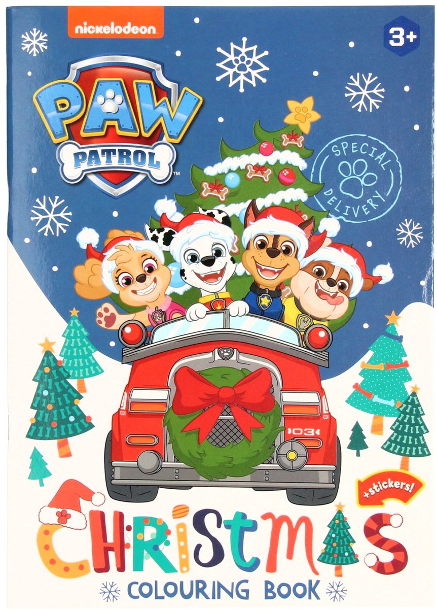 Gewinnt Holland Weihnachtsmalbuch Paw Patrol + Aufkleber