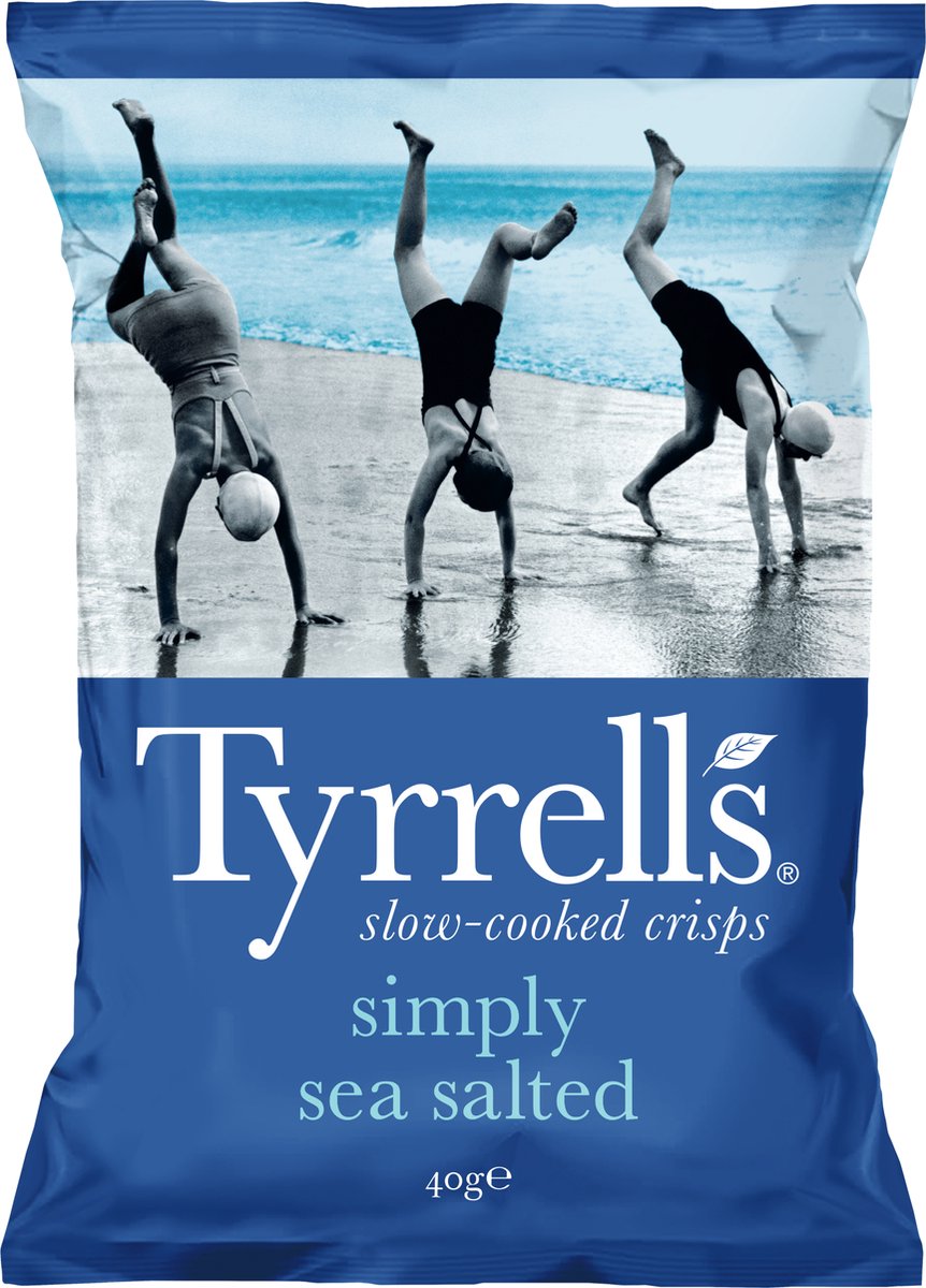 Tyrrells chips simply sea salted 18 x 40 gram