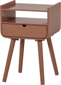 Woood nils nachtkastje bijzettafel - hout - oudroze - 54x36x30