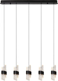 Lucide kligande - hanglamp - led dimbaar - 5x7,8w 2700k - zwart