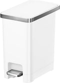 Eko - hana slim 1 pedaalemmer 10 liter - plastic - wit - prullenbak