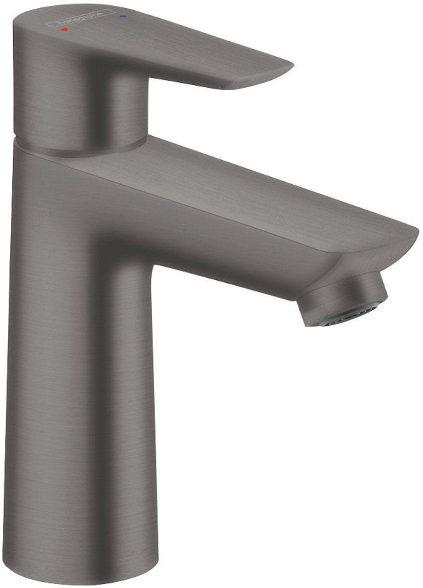 Hansgrohe talis e 1 greeps wastafelkraan - 110 popup - trekwaste - hoogglans zwart chroom