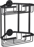 Differnz draadmand - 2-laags driehoek - zonder boren - aluminium - 28 x 13 x 30 cm - zwart