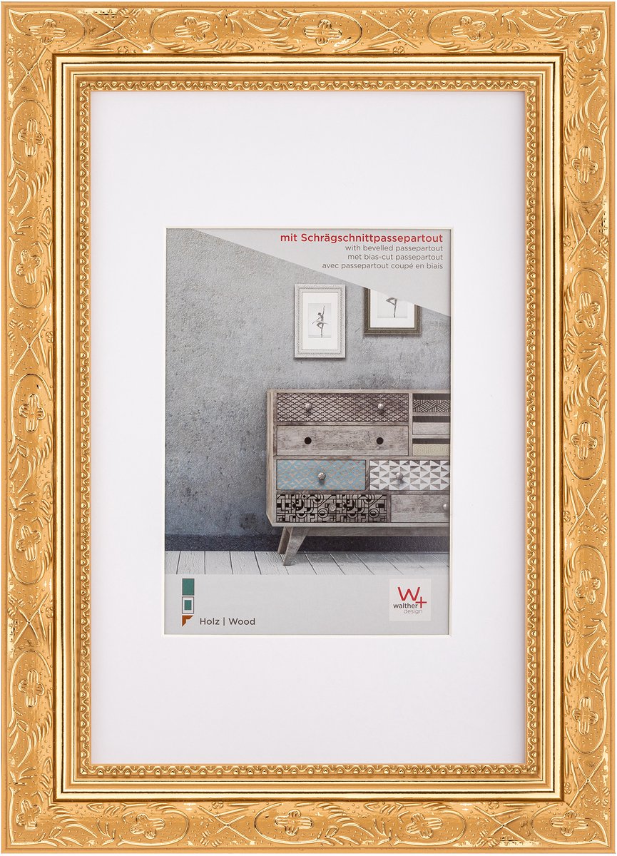 Walther barock - houten lijst - fotoformaat 20x30 cm - goud