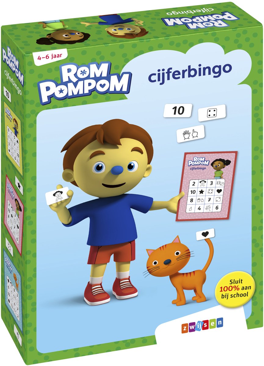 Zwijsen rompompom cijferbingo. 4+