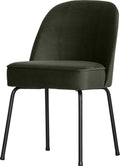 Woood vogue eetkamerstoel - fluweel - donker groen - 83x50x57