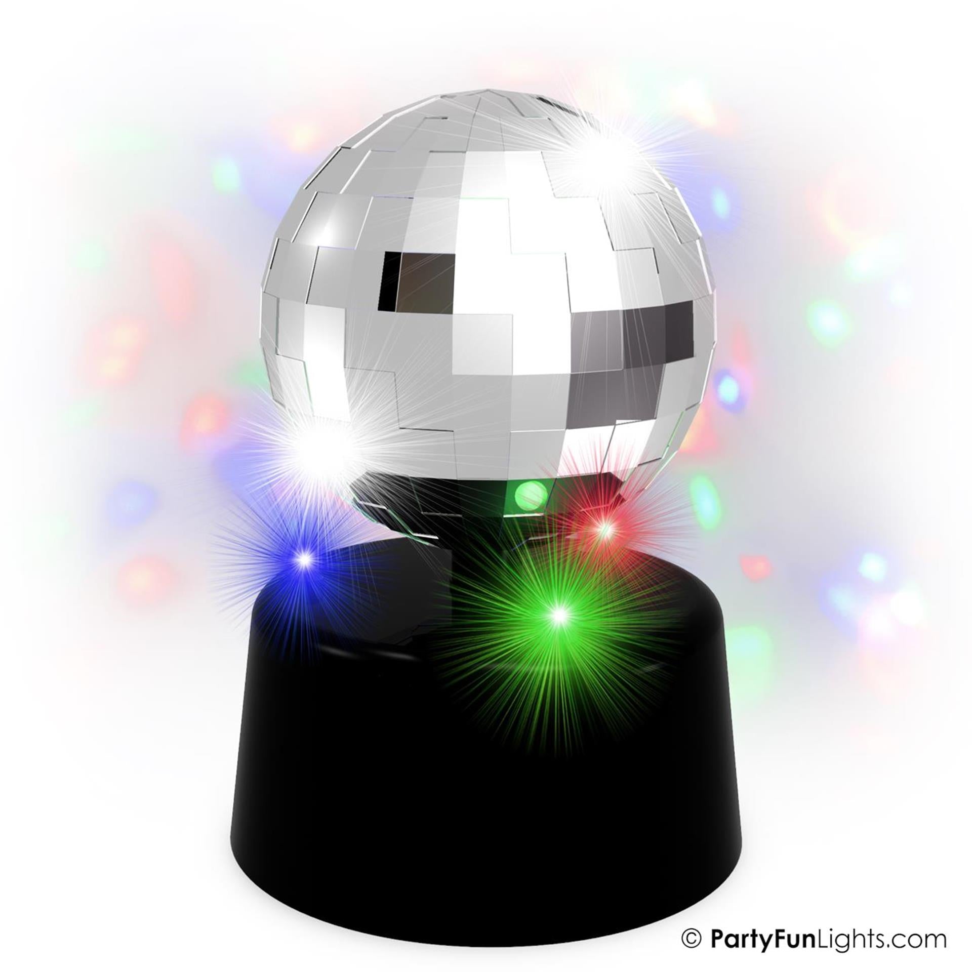 Partyfun lights tafellamp mini mirror disco led roteren