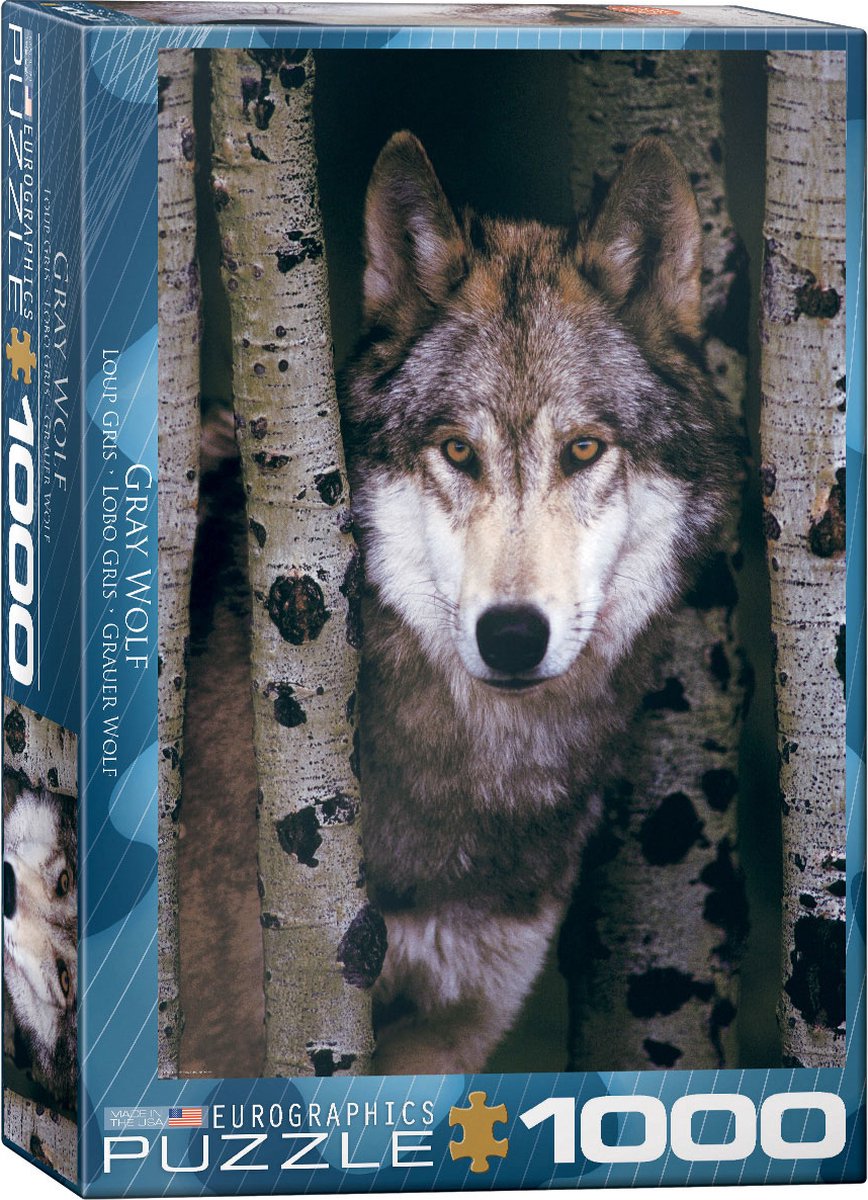 Eurographics puzzel wolf - legpuzzel 1000 stukjes karton.