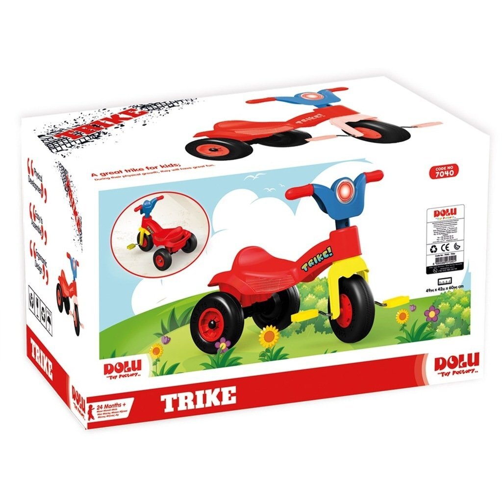 Dolu trike driewieler rood blauw geel 49x42x60 cm