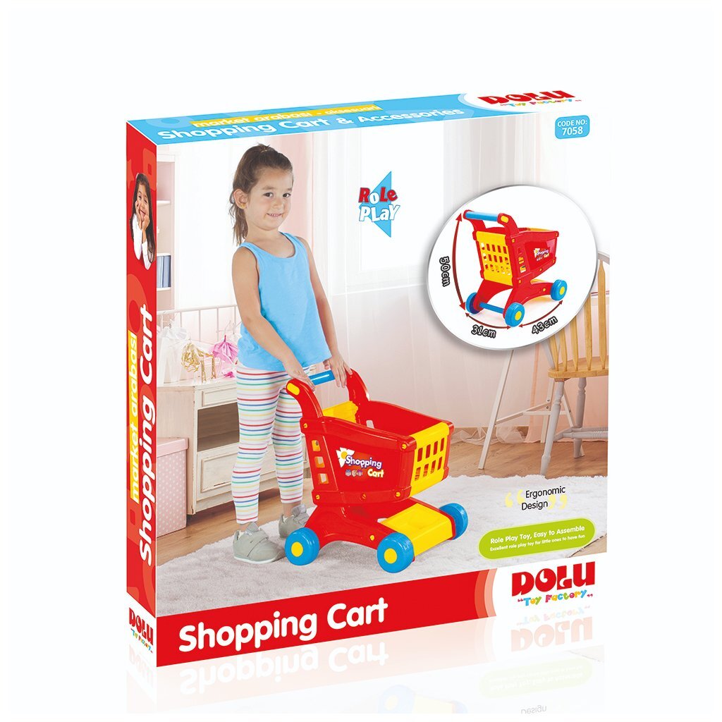 Dolu winkelwagen 50x31x43 cm rood geel blauw