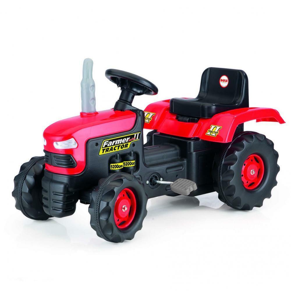Dolu traptractor met claxon rood zwart