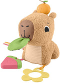 Fisher price fisher-price snackende capibara knuffel - zintuiglijk speelgoed met bijtring en rammelaar
