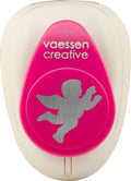 Vaessen creative pons - figuurpons - engel - 2,4 x 2,1 cm