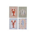 Decoris muurdeco canvas zeedieren 30x1,5x40cm