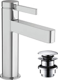 Hansgrohe finoris - wastafelmengkraan - ééngreeps bediening - coolstart energiebesparend - met afvoerplug - 110mm - chroom