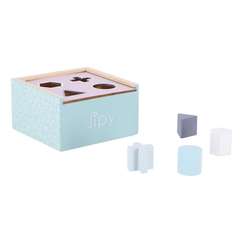 Jipy Formensortierer aus Holz, lila-blau