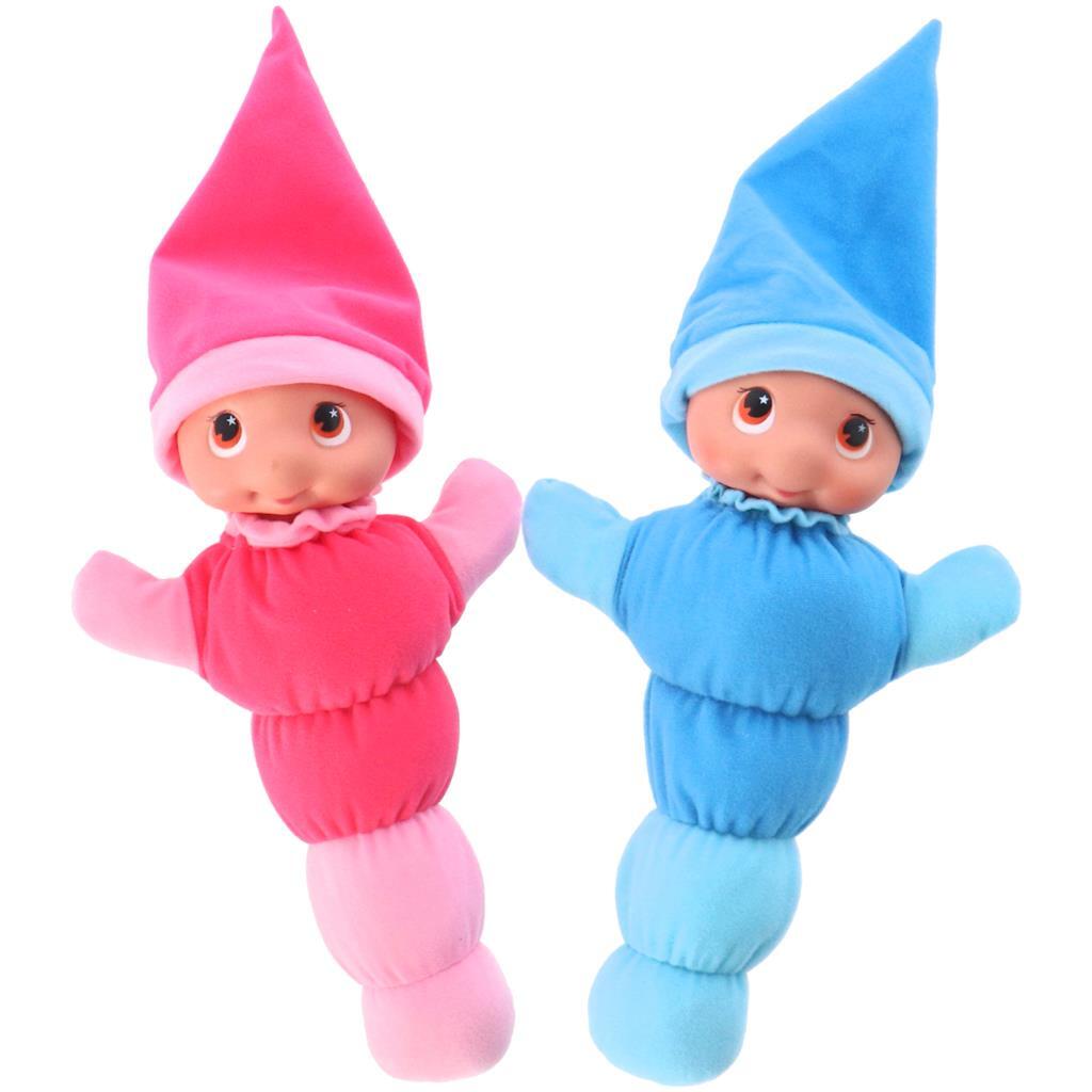 My beautiful dolls room pop gloeiworm 28 cm met licht en geluid 2 assorti | 2 stuks