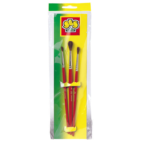 Ses penselenset, 3 stuks