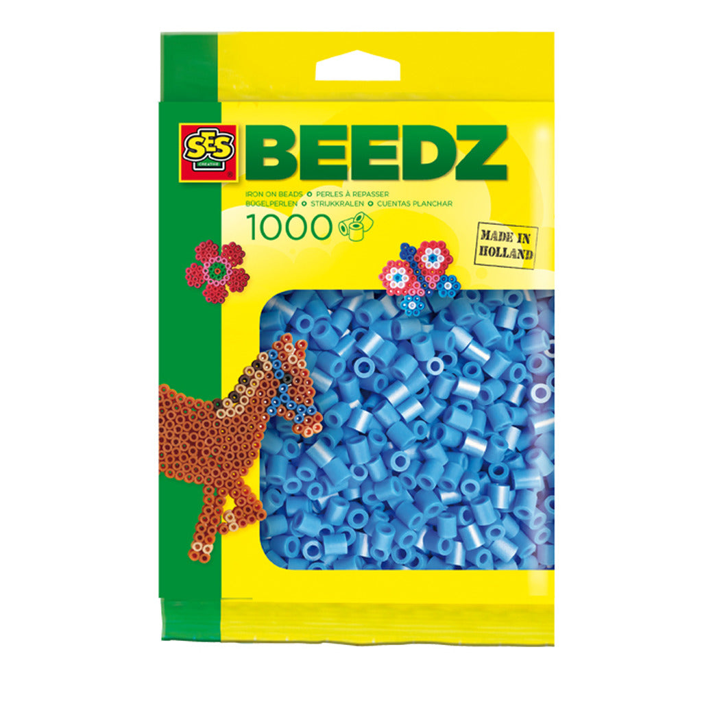 Ses creative ses strijkkralen - blauw, 1000st.