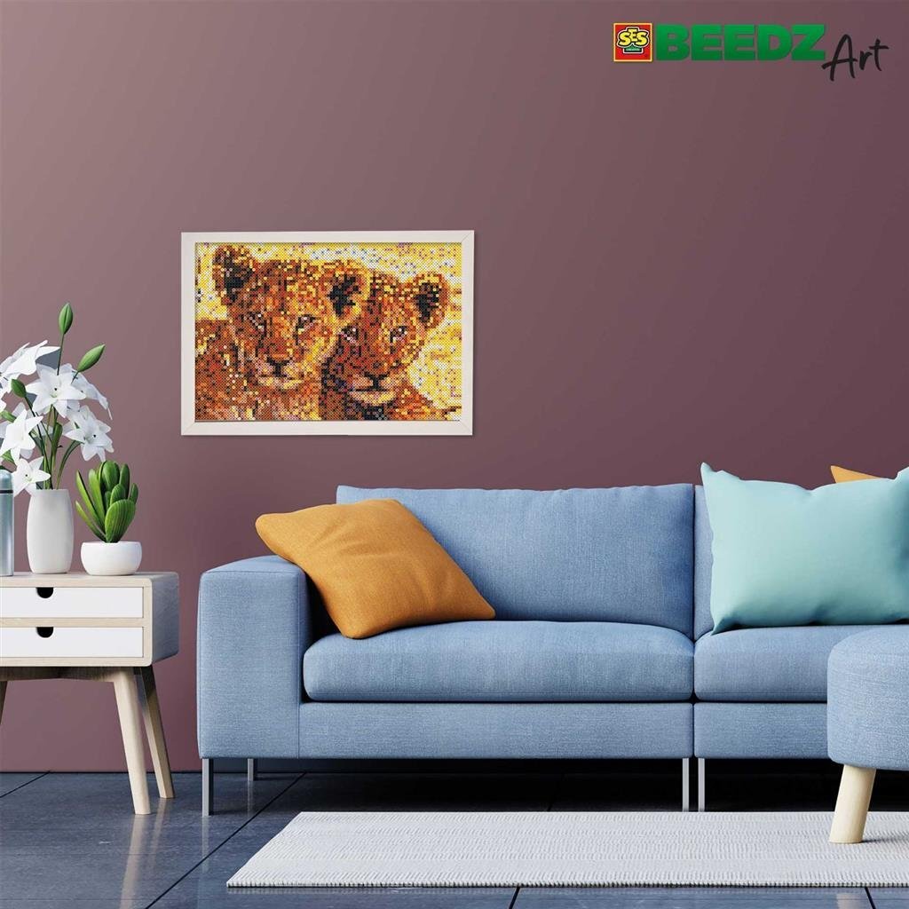 SES Kreative Bügelperlen Löwenjunge 30 x 45,5 cm 7000 Stück