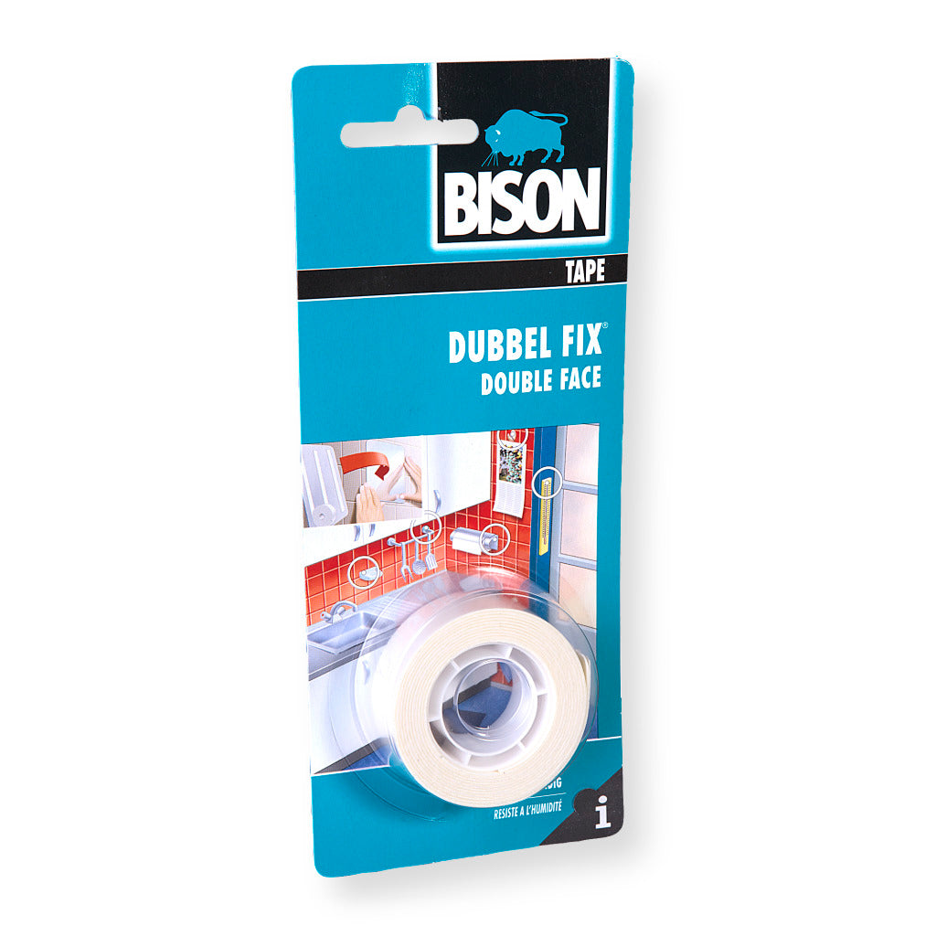 Bison doublefix extra sterke montagetape - voor binnen - dubbelzijdige plakband, extra krachtig, alternatief schroeven boren, beschadigd oppervlak niet
