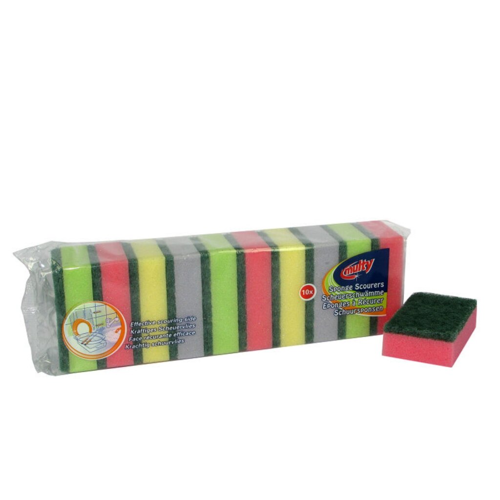 Multy schuursponzen 10 stuks