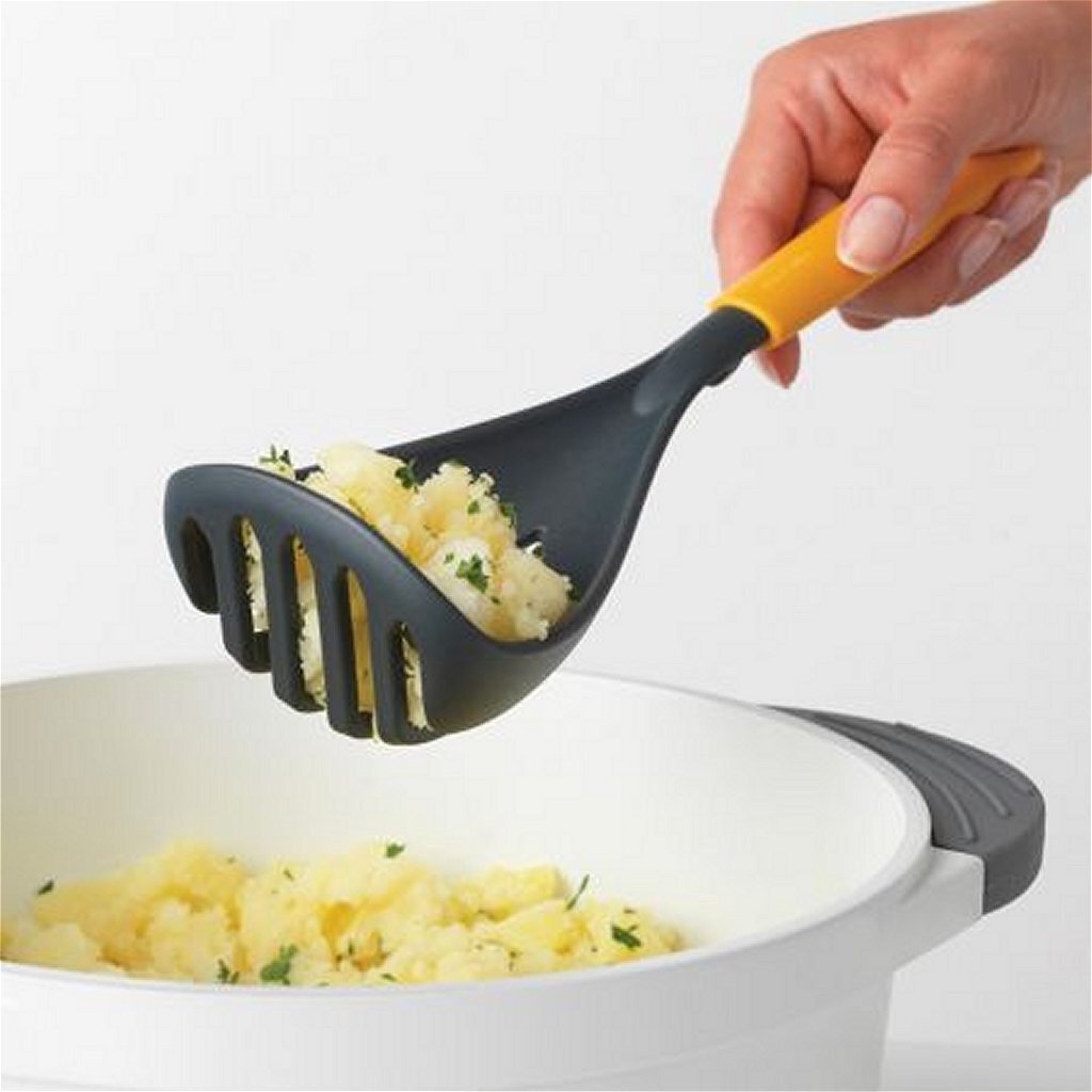 Brabantia lecker + Kartoffelstampfer + Löffel gelb schwarz