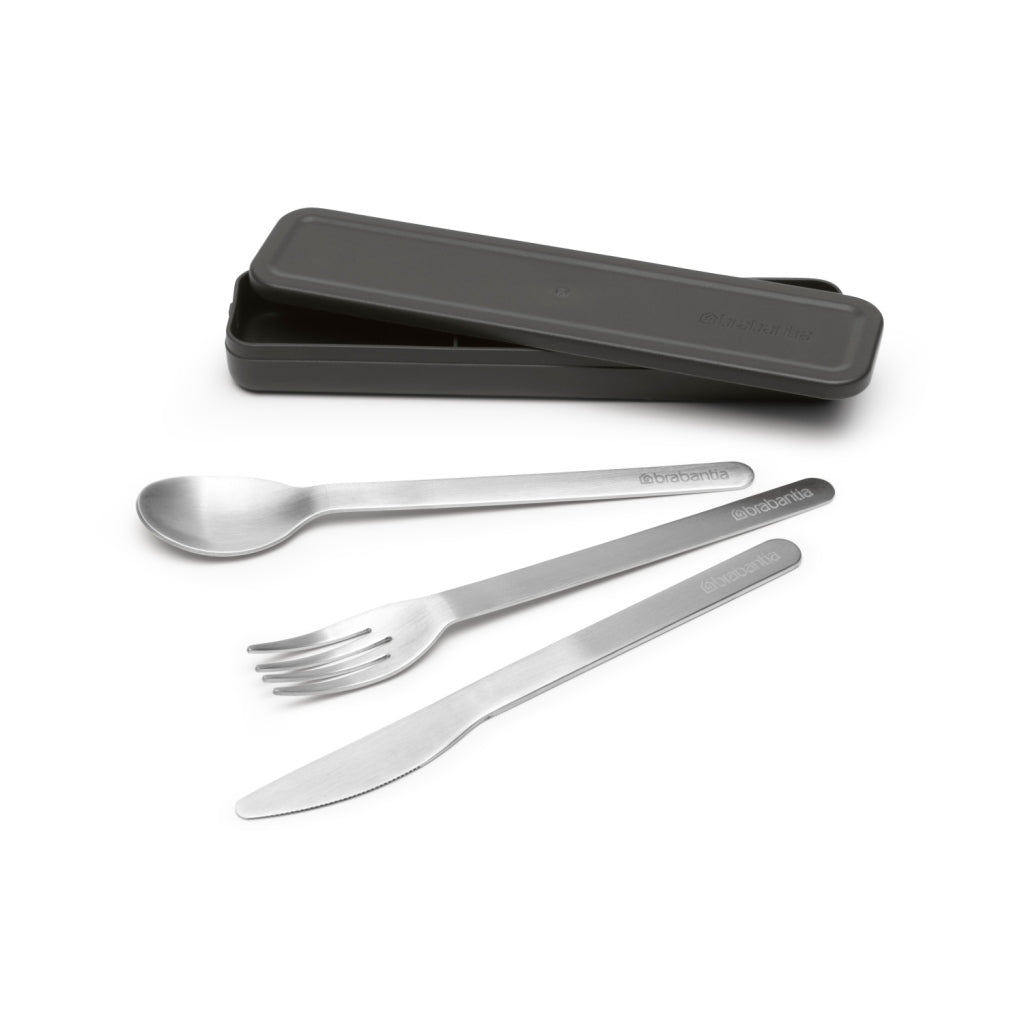 Brabantia Besteckset, 3-teilig, dunkelgrau